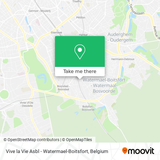Vive la Vie Asbl - Watermael-Boitsfort map