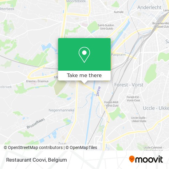 Restaurant Coovi map