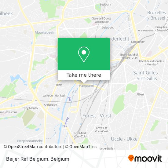 Beijer Ref Belgium map