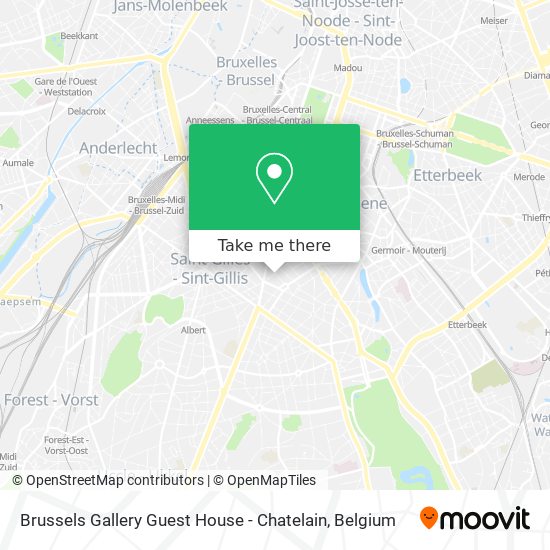 Brussels Gallery Guest House - Chatelain map