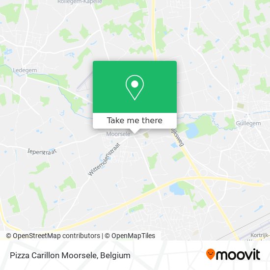 Pizza Carillon Moorsele map