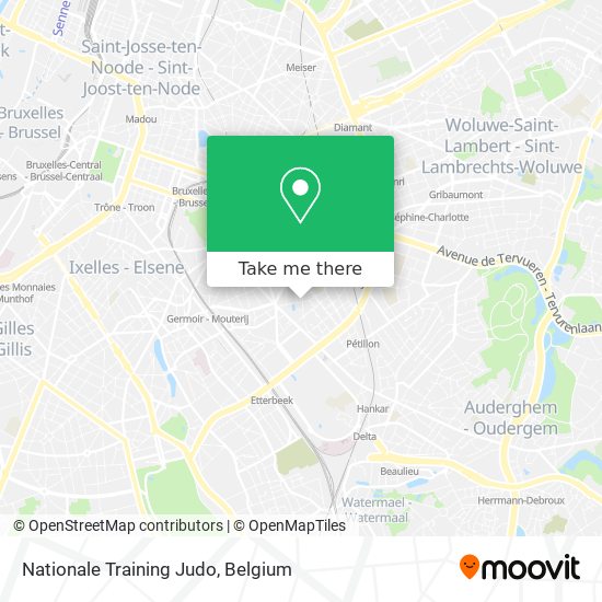 Nationale Training Judo map