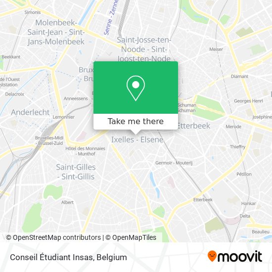 Conseil Étudiant Insas map