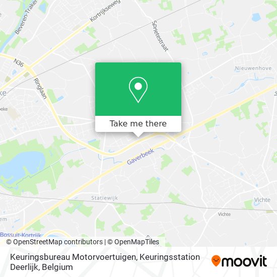 Keuringsbureau Motorvoertuigen, Keuringsstation Deerlijk map