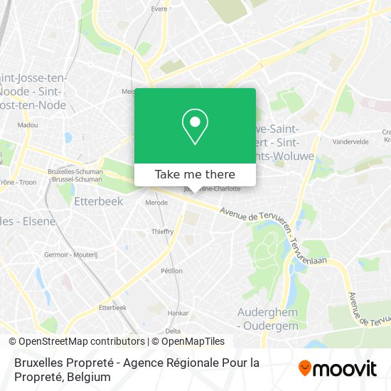 Bruxelles Propreté - Agence Régionale Pour la Propreté map