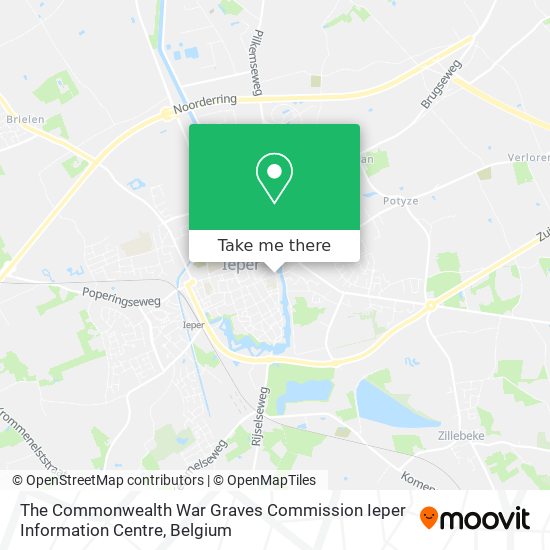 The Commonwealth War Graves Commission Ieper Information Centre map