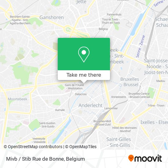 Mivb / Stib Rue de Bonne map