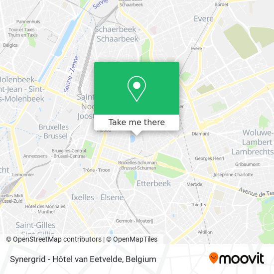 Synergrid - Hôtel van Eetvelde map