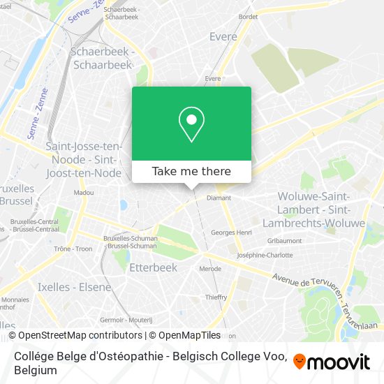 Collége Belge d'Ostéopathie - Belgisch College Voo map