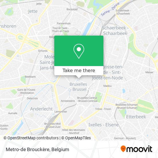 Metro-de Brouckère map