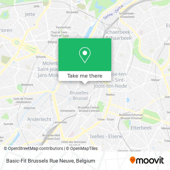 Basic-Fit Brussels Rue Neuve plan