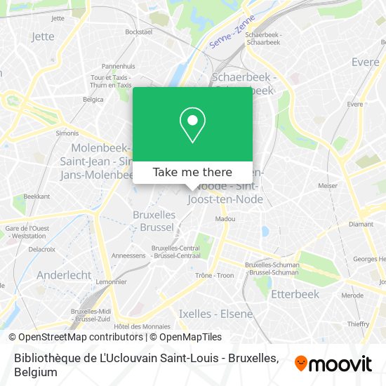 Bibliothèque de L'Uclouvain Saint-Louis - Bruxelles map