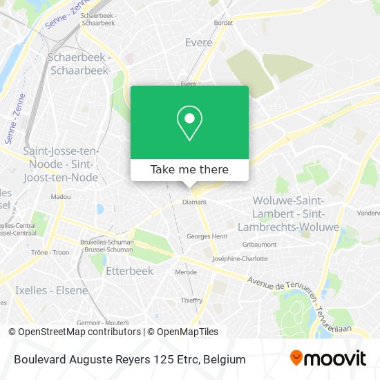 Boulevard Auguste Reyers 125 Etrc map