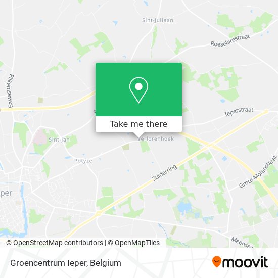 Groencentrum Ieper map