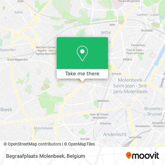 Begraafplaats Molenbeek map