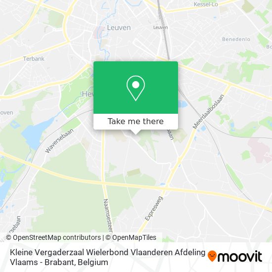 Kleine Vergaderzaal Wielerbond Vlaanderen Afdeling Vlaams - Brabant plan