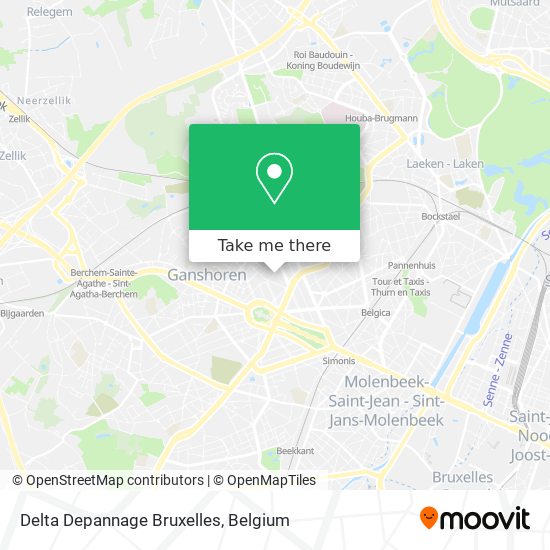 Delta Depannage Bruxelles map