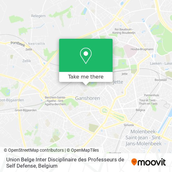 Union Belge Inter Disciplinaire des Professeurs de Self Defense map