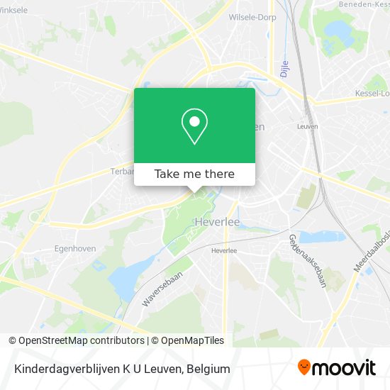 Kinderdagverblijven K U Leuven map