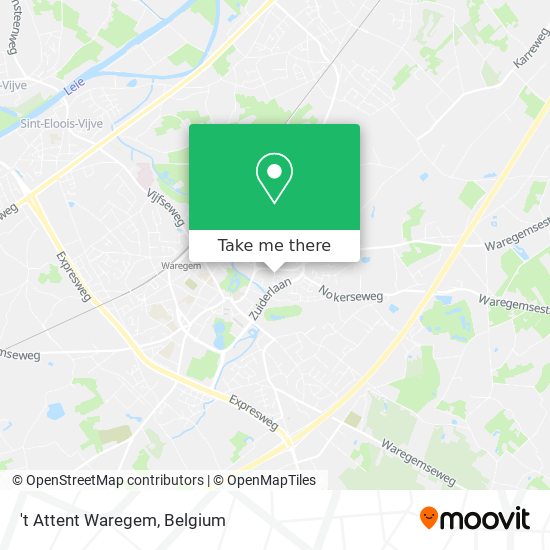 't Attent Waregem map