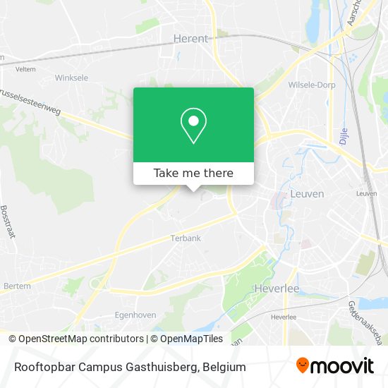 Rooftopbar Campus Gasthuisberg map