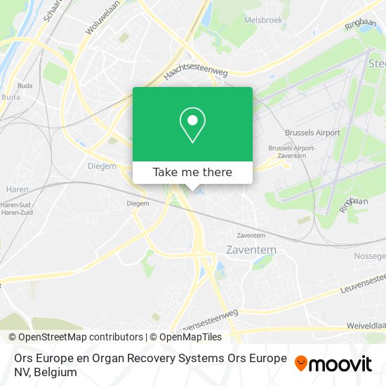 Ors Europe en Organ Recovery Systems Ors Europe NV map