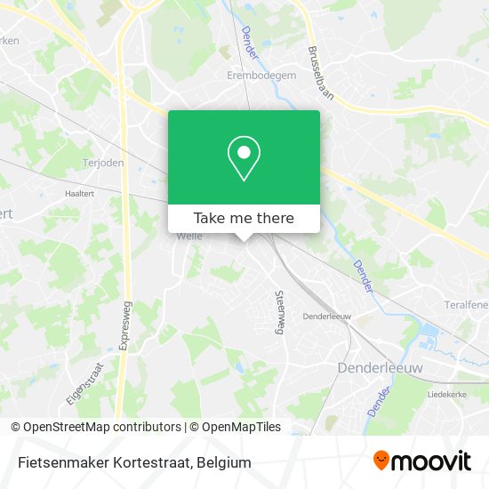 Fietsenmaker Kortestraat map