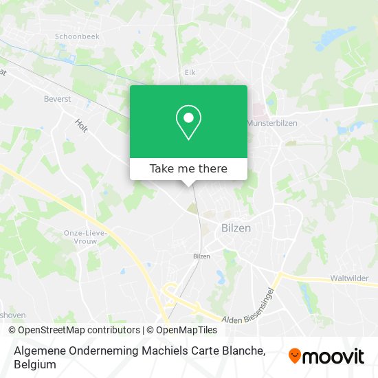 Algemene Onderneming Machiels Carte Blanche map