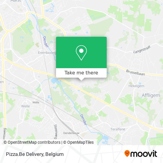 Pizza.Be Delivery map
