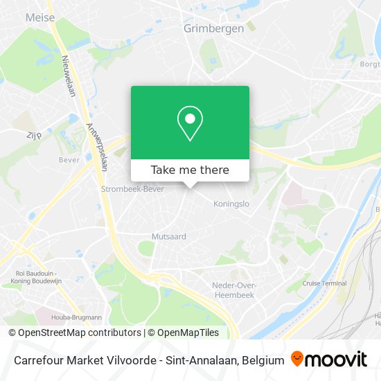 Carrefour Market Vilvoorde - Sint-Annalaan map