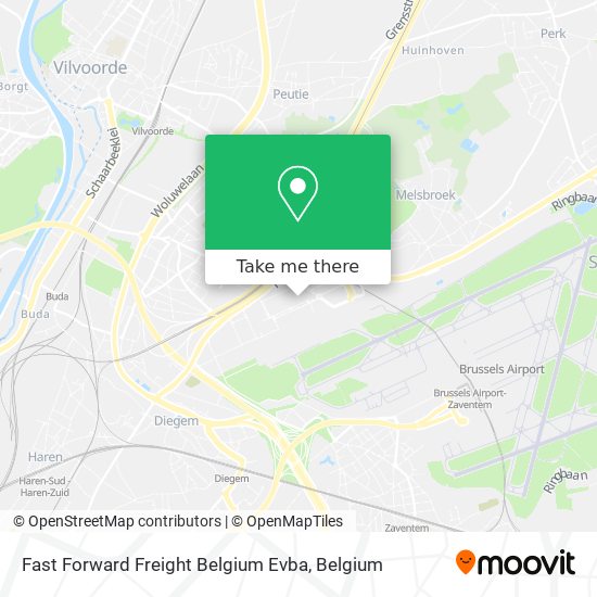 Fast Forward Freight Belgium Evba map