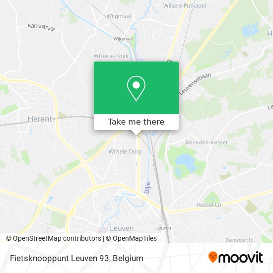 Fietsknooppunt Leuven 93 map