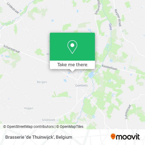 Brasserie 'de Thuinwijck' map