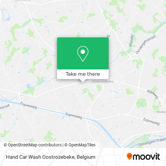 Hand Car Wash Oostrozebeke map