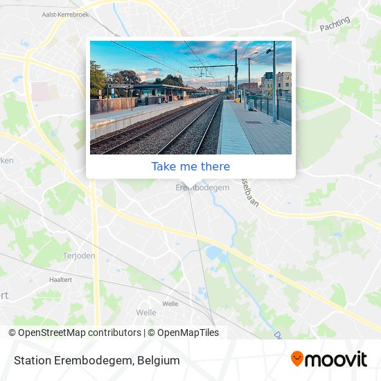 Station Erembodegem map