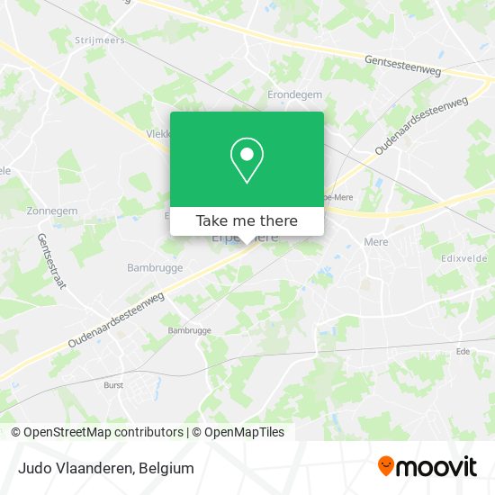 Judo Vlaanderen map