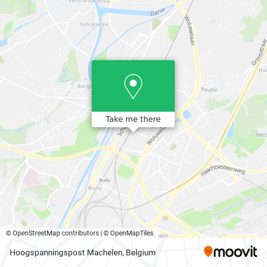 Hoogspanningspost Machelen map