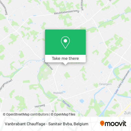 Vanbrabant Chauffage - Sanitair Bvba map