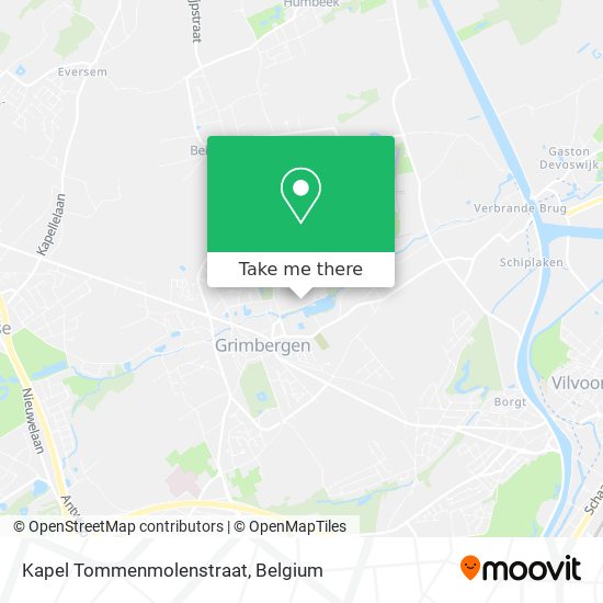 Kapel Tommenmolenstraat map