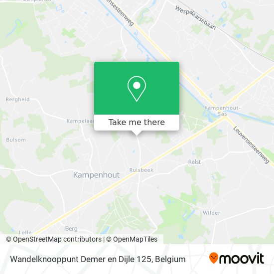 Wandelknooppunt Demer en Dijle 125 plan