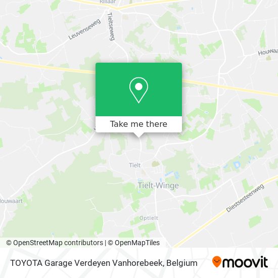 TOYOTA Garage Verdeyen Vanhorebeek map