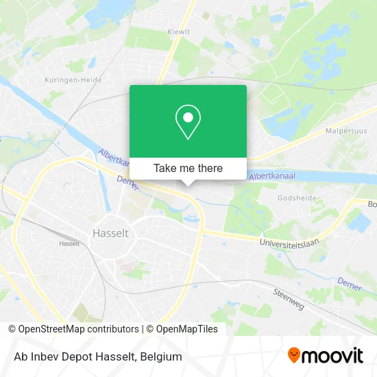 Ab Inbev Depot Hasselt map