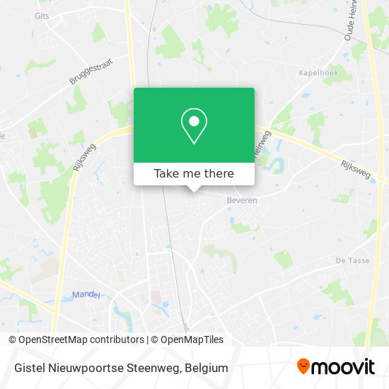 Gistel Nieuwpoortse Steenweg map