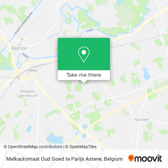 Melkautomaat Oud Goed te Parijs Astene plan