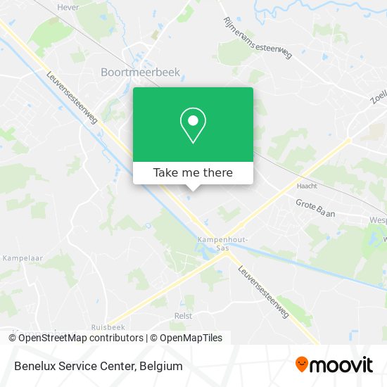 Benelux Service Center map