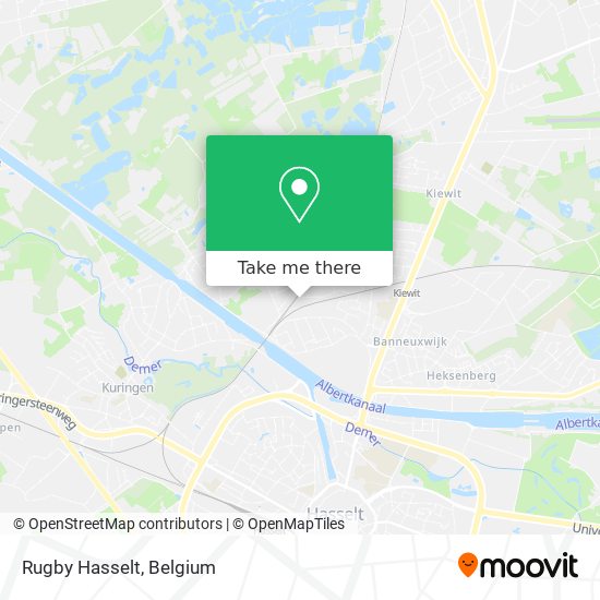 Rugby Hasselt map