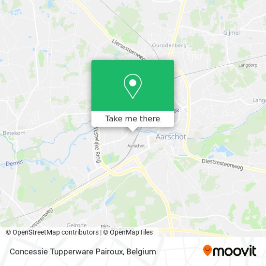 Concessie Tupperware Pairoux map