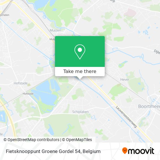 Fietsknooppunt Groene Gordel 54 plan