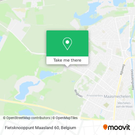 Fietsknooppunt Maasland 60 map