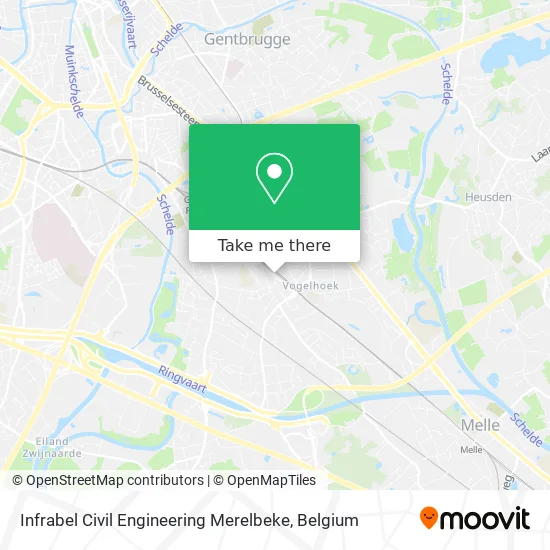 Infrabel Civil Engineering Merelbeke map